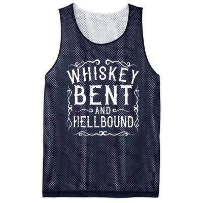 Whiskey Bent And Hellbound Country Music Biker Bourbon Gift Mesh Reversible Basketball Jersey Tank