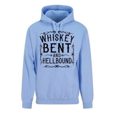 Whiskey Bent And Hellbound Country Music Biker Bourbon Gift Unisex Surf Hoodie