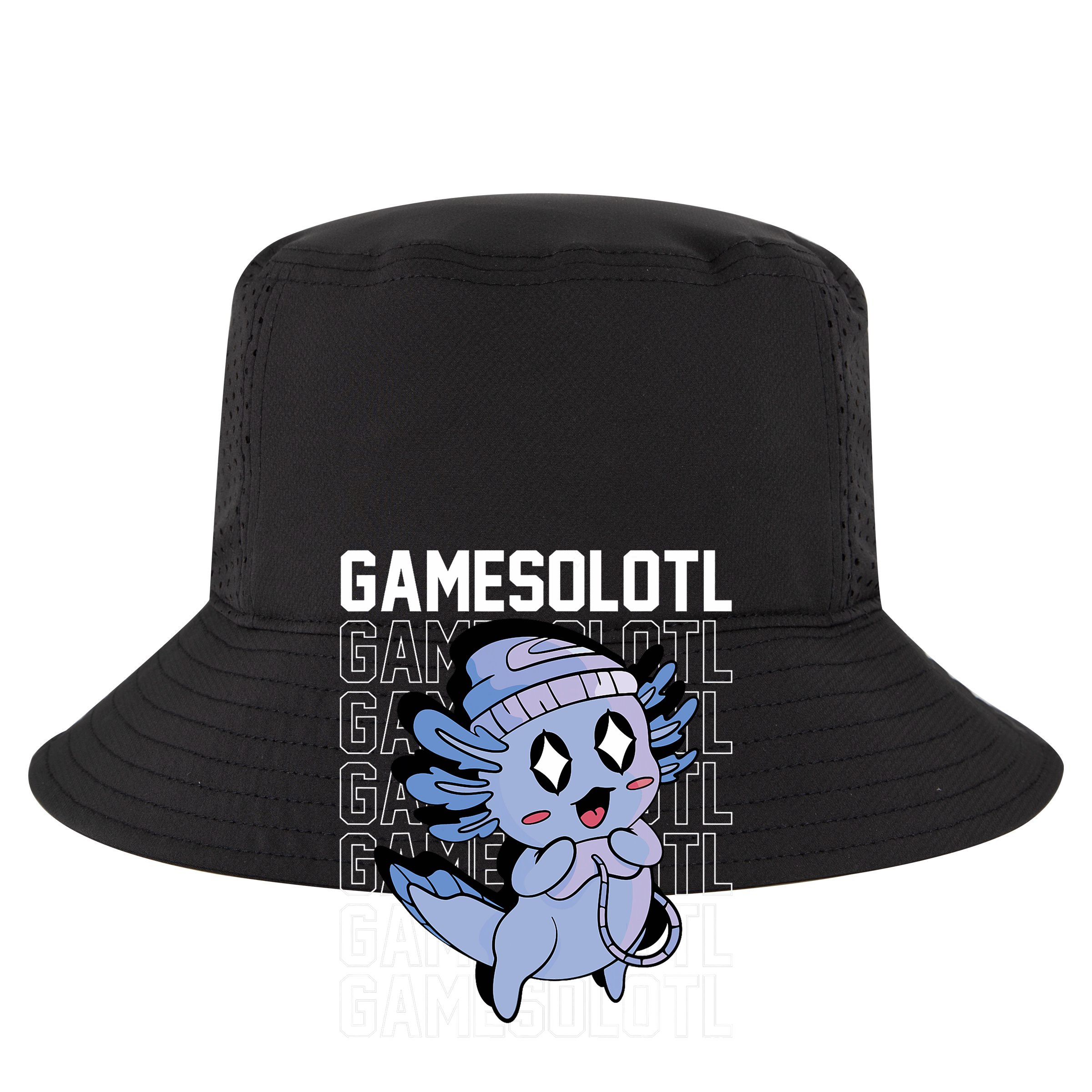 Whimsical Blue Axolotl With Gaming Sports Cap And Scarf Impact Tech Backpack