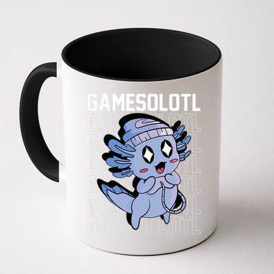 Whimsical Blue Axolotl With Gaming Sports Cap And Scarf Mug