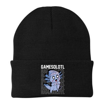 Whimsical Blue Axolotl With Gaming Sports Cap And Scarf Beanie