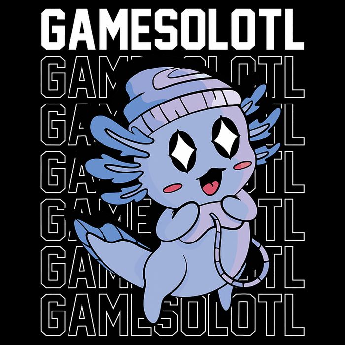 Whimsical Blue Axolotl With Gaming Sports Cap And Scarf Baby Bodysuit