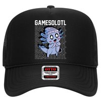 Whimsical Blue Axolotl With Gaming Sports Cap And Scarf Hat