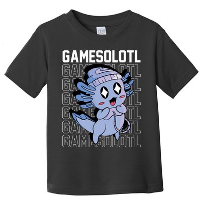 Whimsical Blue Axolotl With Gaming Sports Cap And Scarf Toddler T-Shirt