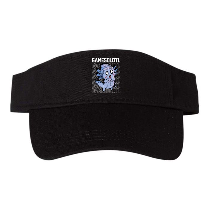 Whimsical Blue Axolotl With Gaming Sports Cap And Scarf Visor