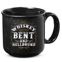 Whiskey Bent And Hellbound Shirts Funny Whiskey Bourbon 15oz Campfire Ceramic Mug
