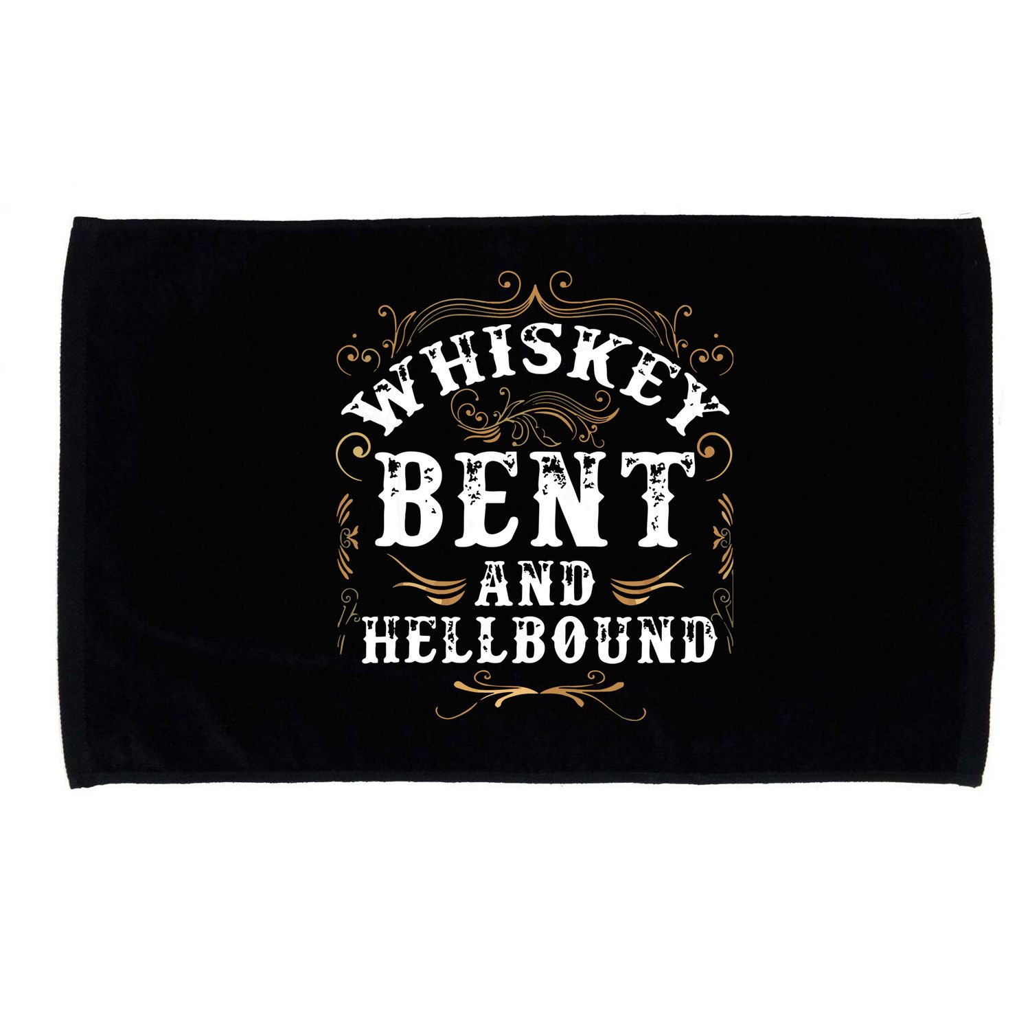 Whiskey Bent And Hellbound Shirts Funny Whiskey Bourbon Microfiber Hand Towel