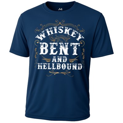 Whiskey Bent And Hellbound Shirts Funny Whiskey Bourbon Performance Shirt
