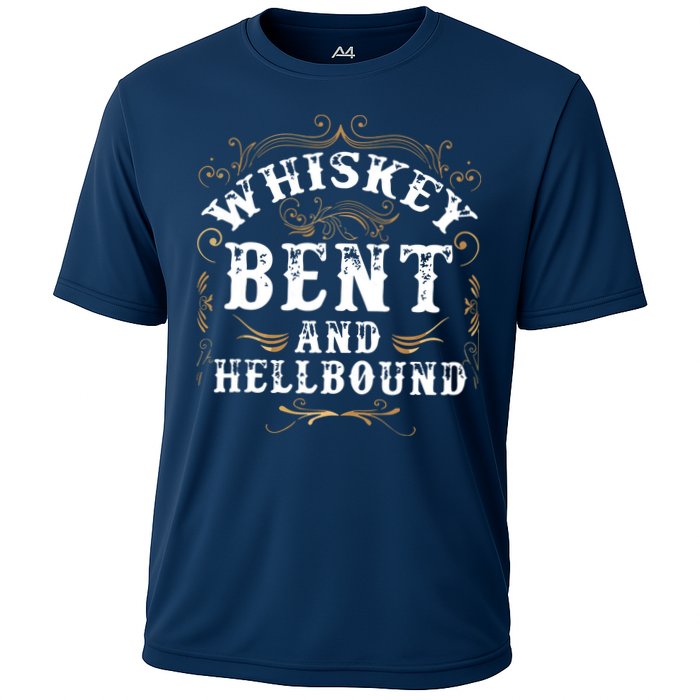 Whiskey Bent And Hellbound Shirts Funny Whiskey Bourbon Cooling Performance Crew T-Shirt
