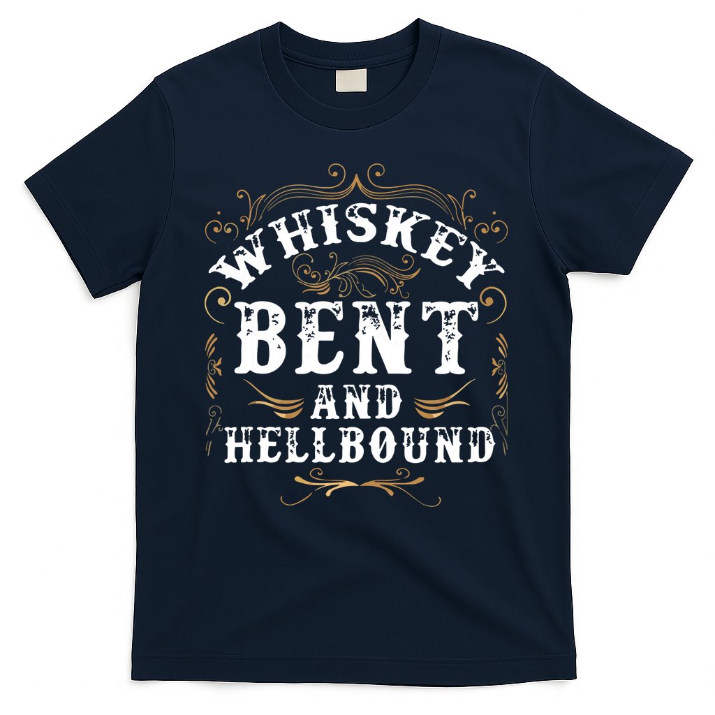 Whiskey Bent And Hellbound Shirts Funny Whiskey Bourbon T-Shirt
