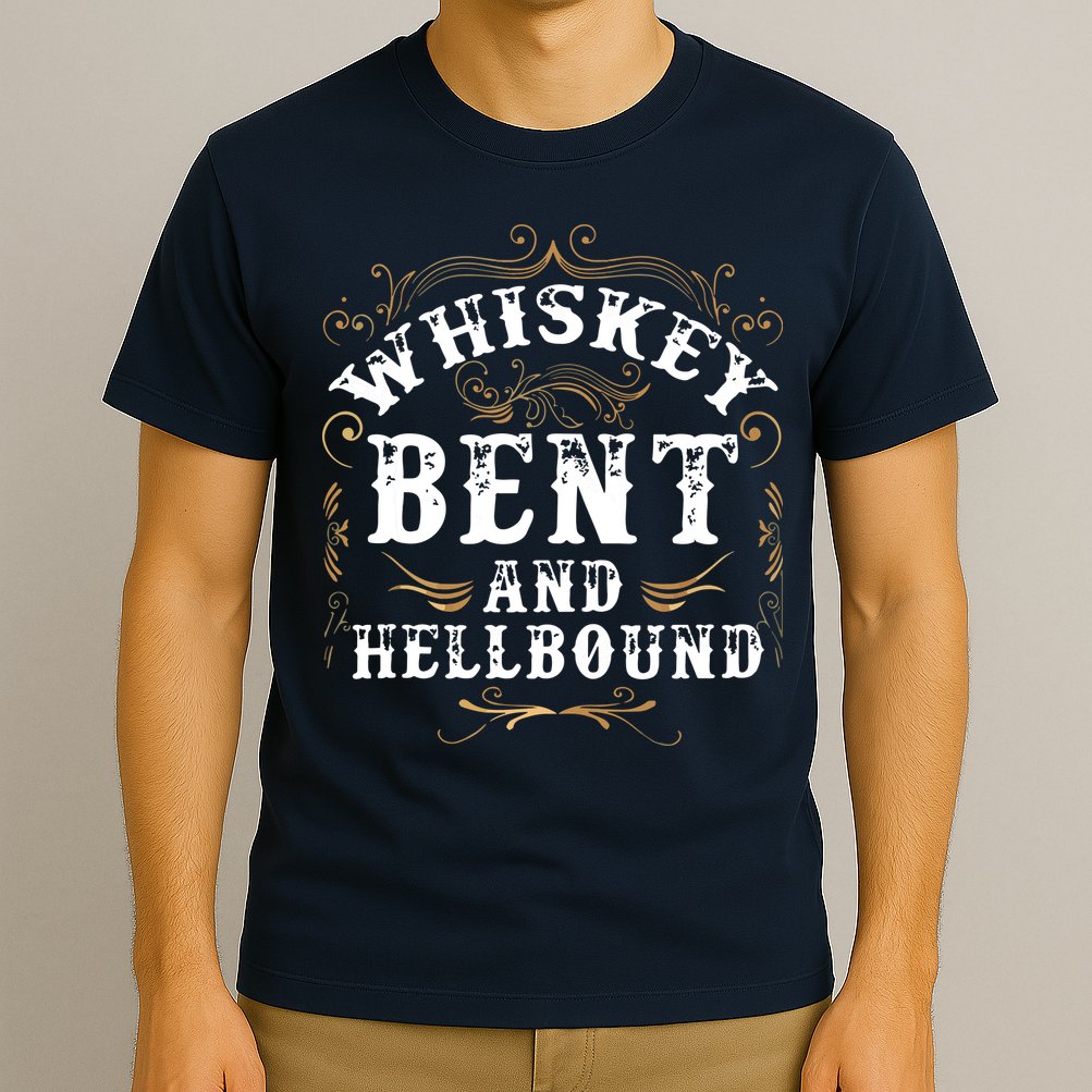 Whiskey Bent And Hellbound Shirts Funny Whiskey Bourbon T-Shirt