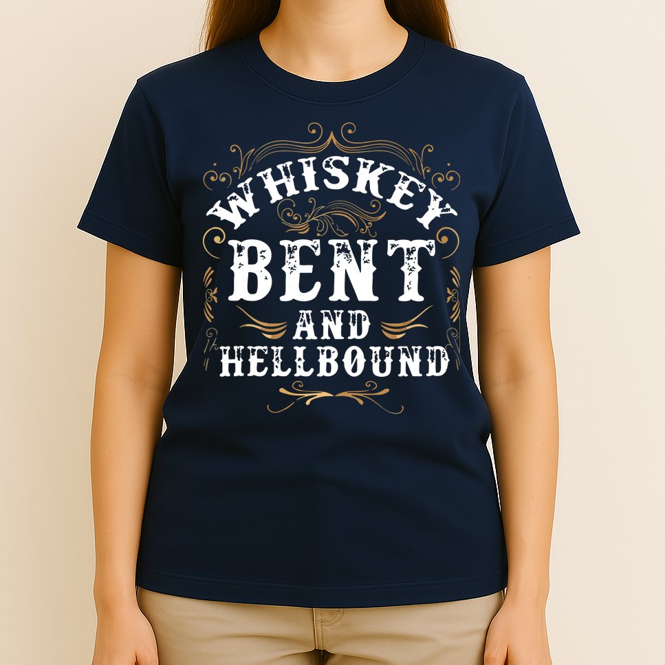 Whiskey Bent And Hellbound Shirts Funny Whiskey Bourbon T-Shirt