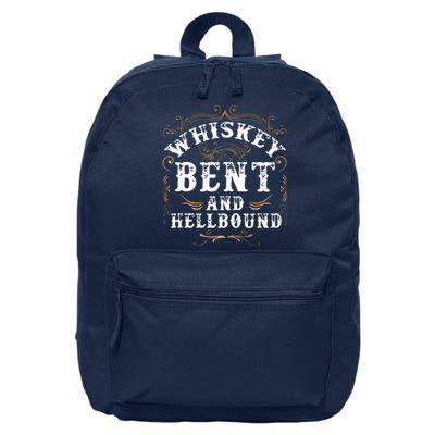 Whiskey Bent And Hellbound Shirts Funny Whiskey Bourbon 16 in Basic Backpack