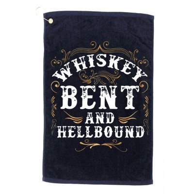 Whiskey Bent And Hellbound Shirts Funny Whiskey Bourbon Golf Towel