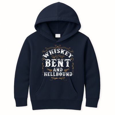 Whiskey Bent And Hellbound Shirts Funny Whiskey Bourbon Kids Hoodie