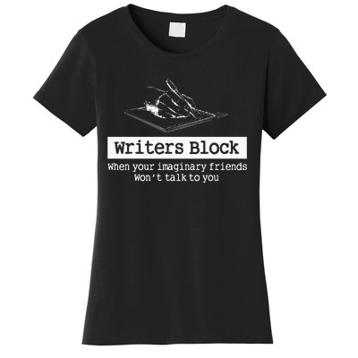 Writers Block Author Novelist Editor Wordsmith Writing Book Women's T-Shirt