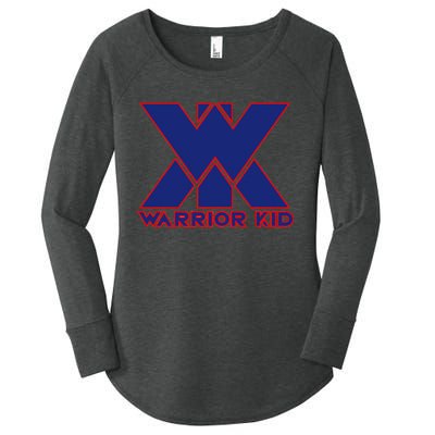 Warrior Blue And Red Logo Women's Perfect Tri Tunic Long Sleeve Shirt