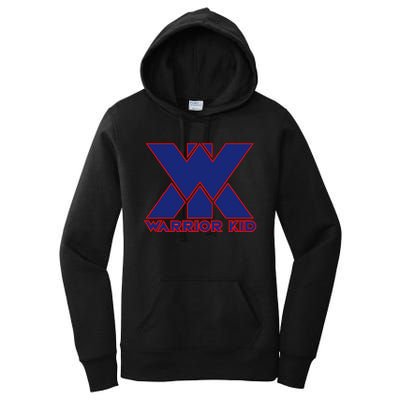 Warrior Blue And Red Logo Women's Pullover Hoodie