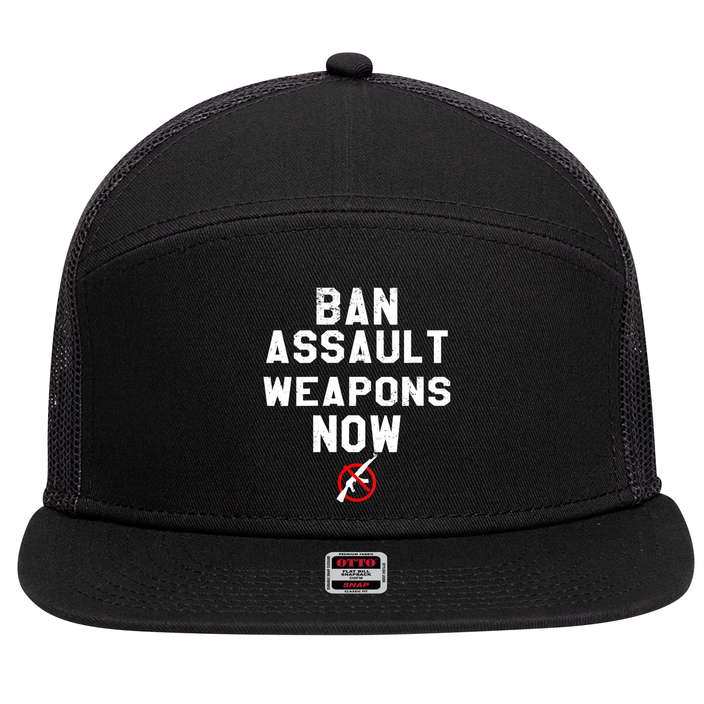 Womens Ban Assault Weapons Now Anti Gun March 7 Panel Mesh Trucker Snapback Hat