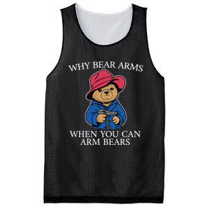 Why Bear Arms When You Can Arm Bears Funny Mesh Reversible Basketball Jersey Tank