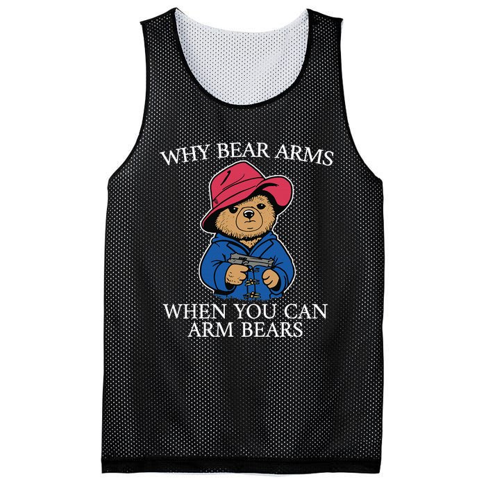 Why Bear Arms When You Can Arm Bears Funny Mesh Reversible Basketball Jersey Tank