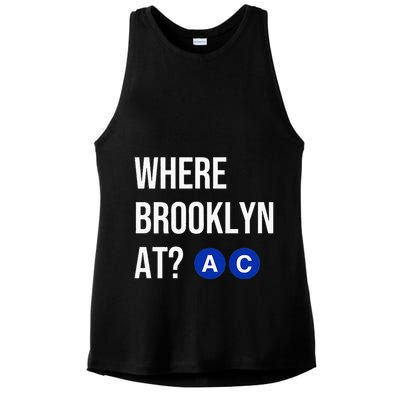 Where Brooklyn At Ac Nyc Train Ladies PosiCharge Tri-Blend Wicking Tank