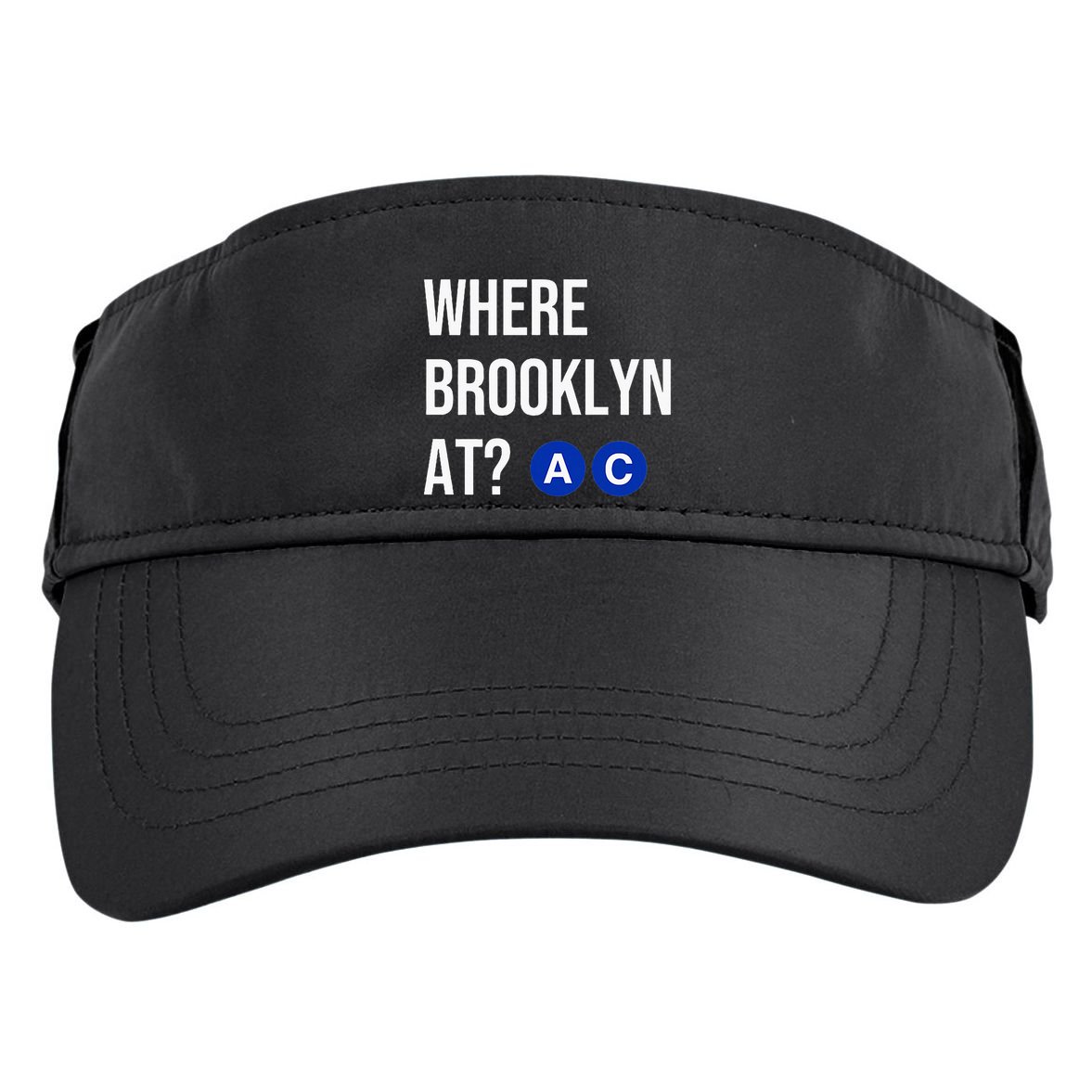 Where Brooklyn At Ac Nyc Train Adult Drive Performance Visor