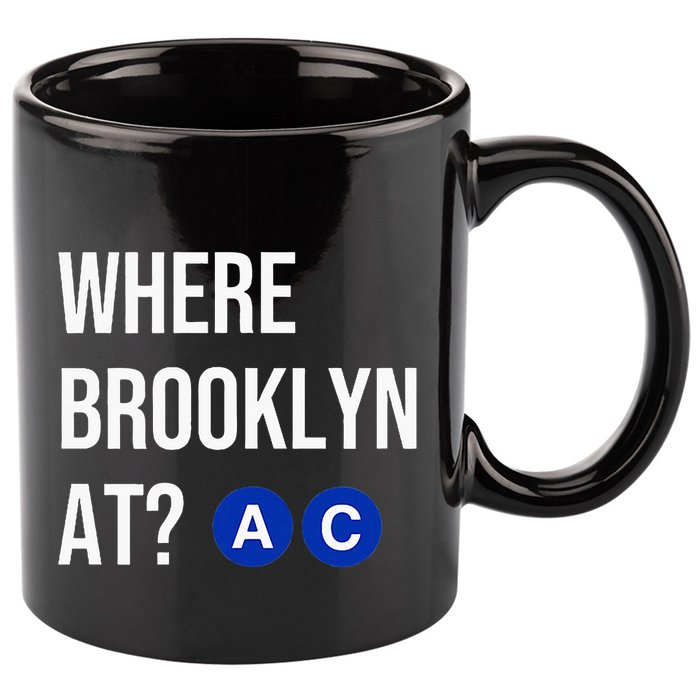 Where Brooklyn At Ac Nyc Train 11oz C Handle Ceramic Mug