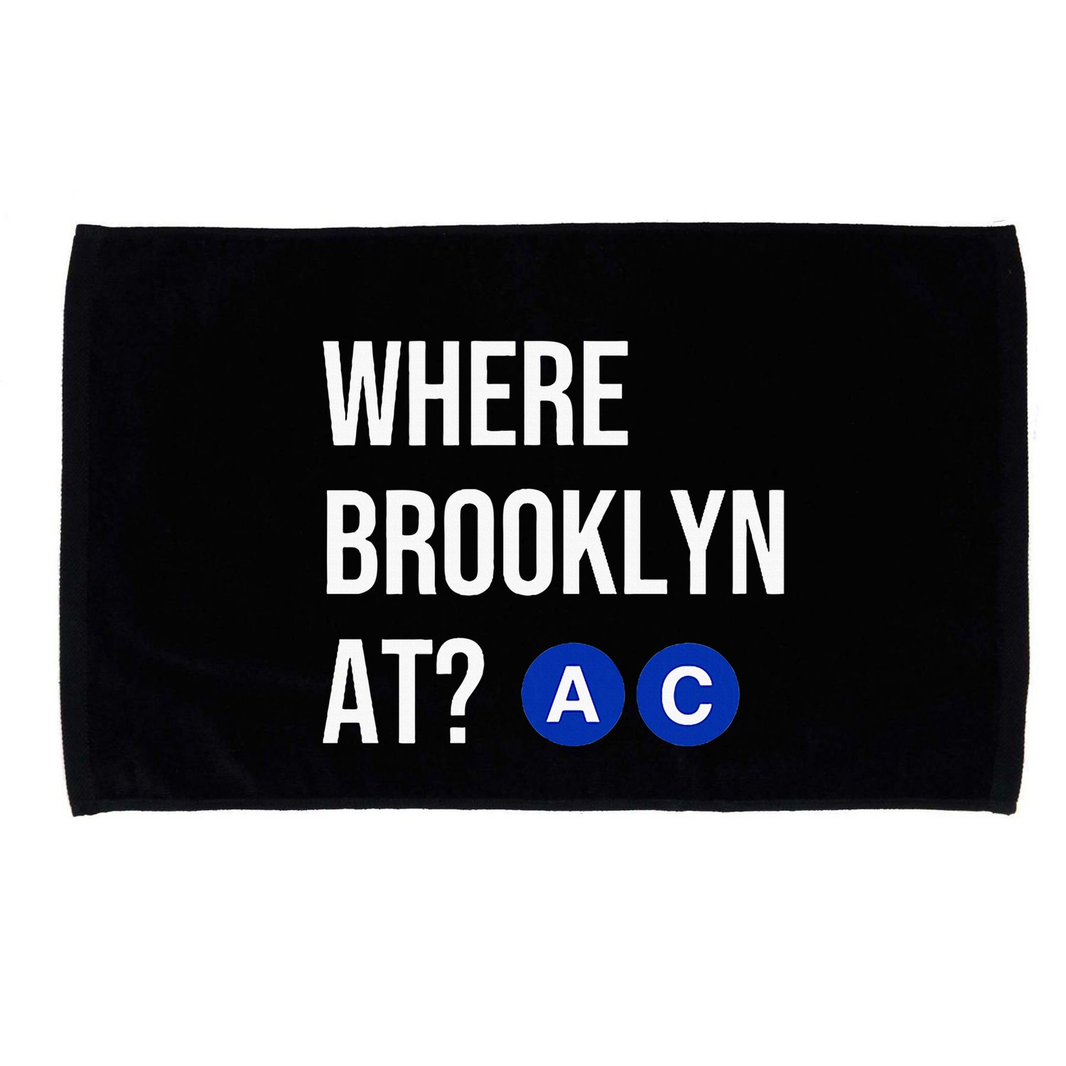 Where Brooklyn At Ac Nyc Train Microfiber Hand Towel