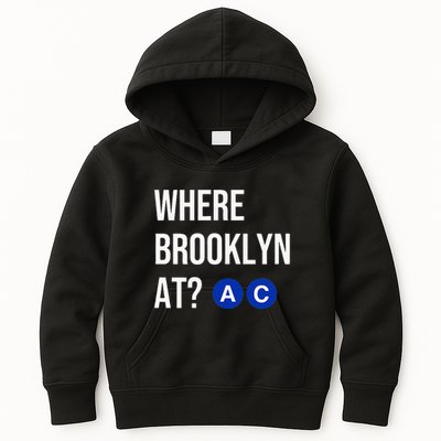 Where Brooklyn At Ac Nyc Train Kids Hoodie