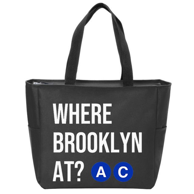 Where Brooklyn At Ac Nyc Train Zip Tote Bag