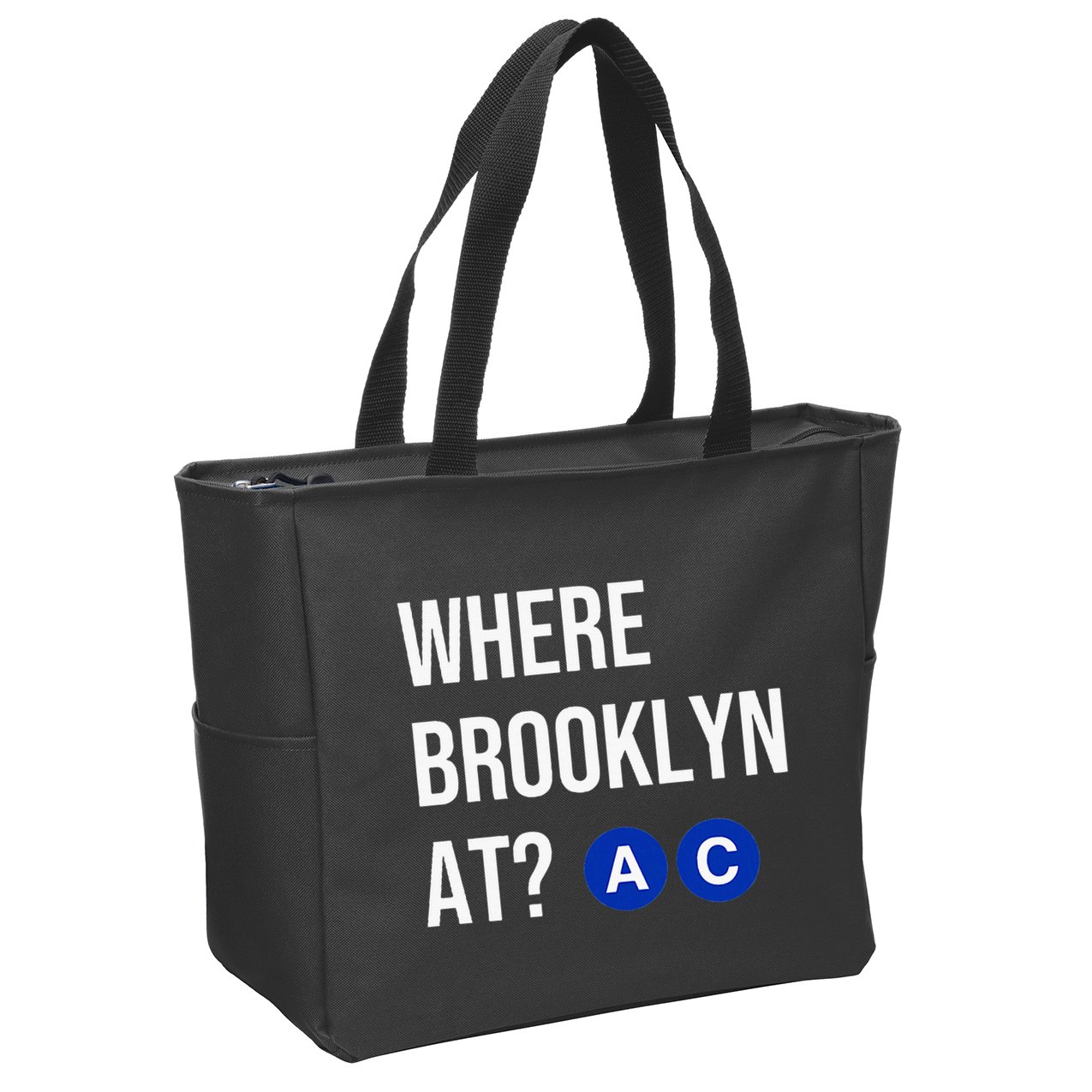 Where Brooklyn At Ac Nyc Train Zip Tote Bag