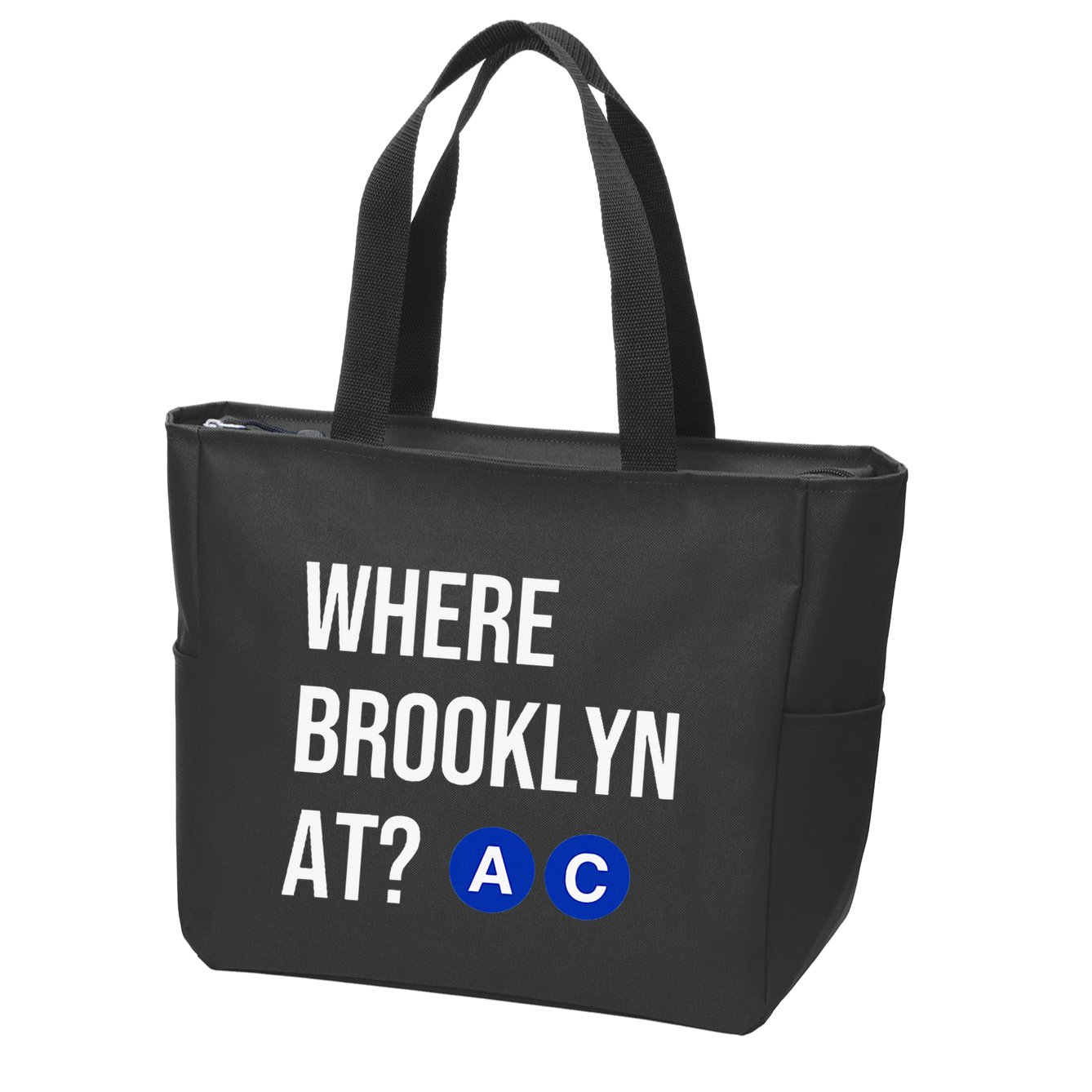 Where Brooklyn At Ac Nyc Train Zip Tote Bag