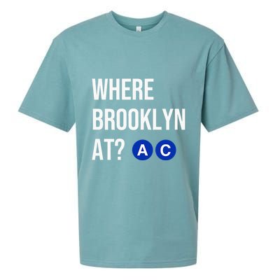 Where Brooklyn At Ac Nyc Train Sueded Cloud Jersey T-Shirt