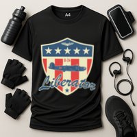 Ww2 Bomber Airplane 24 Liberator Cooling Performance Crew T-Shirt