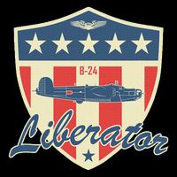 Ww2 Bomber Airplane 24 Liberator Cooling Performance Crew T-Shirt