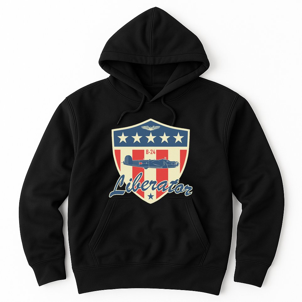 Ww2 Bomber Airplane 24 Liberator Hoodie