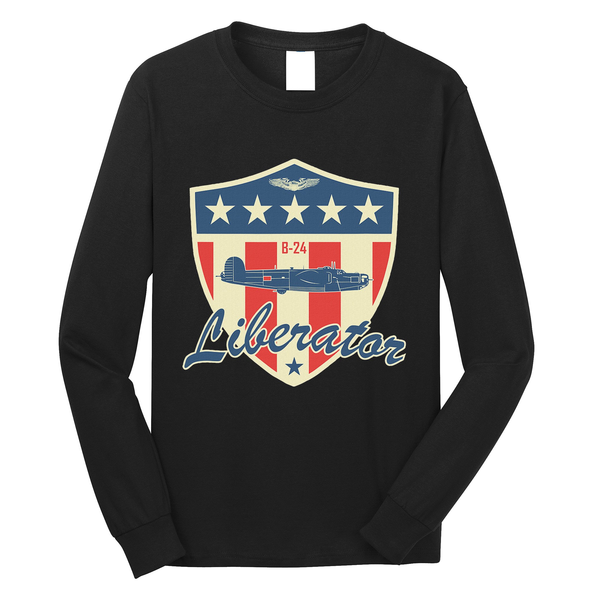 Ww2 Bomber Airplane 24 Liberator Long Sleeve Shirt