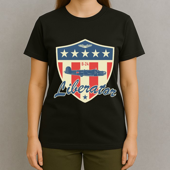 Ww2 Bomber Airplane 24 Liberator T-Shirt
