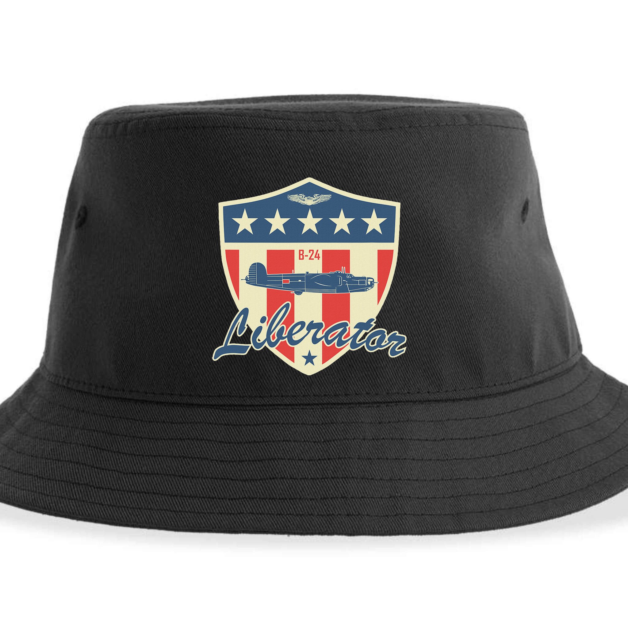 Ww2 Bomber Airplane 24 Liberator Sustainable Bucket Hat