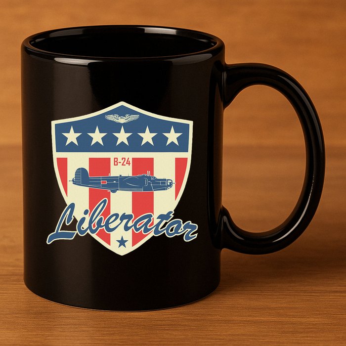 Ww2 Bomber Airplane 24 Liberator 11oz C Handle Ceramic Mug
