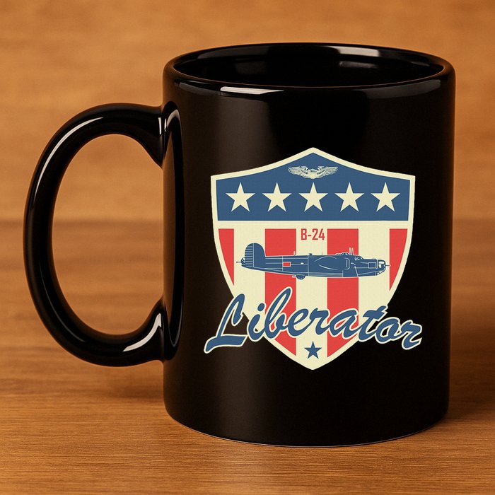 Ww2 Bomber Airplane 24 Liberator 11oz C Handle Ceramic Mug