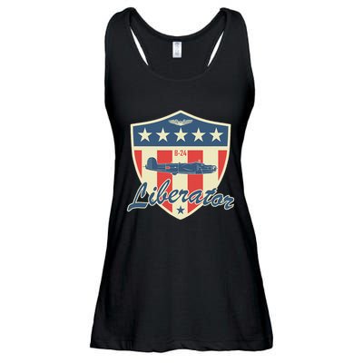 Ww2 Bomber Airplane 24 Liberator Ladies Essential Flowy Tank