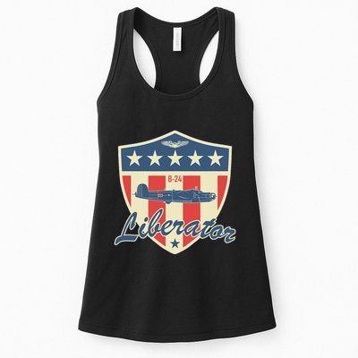 Ww2 Bomber Airplane 24 Liberator Womens Tank Top