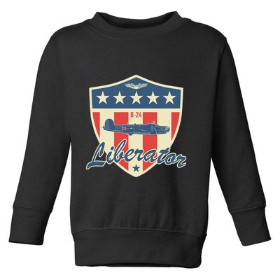 Ww2 Bomber Airplane 24 Liberator Toddler Sweatshirt