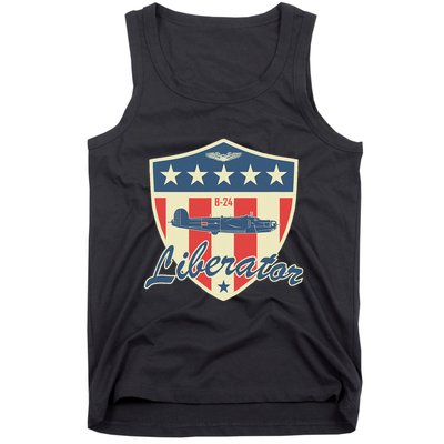 Ww2 Bomber Airplane 24 Liberator Tank Top