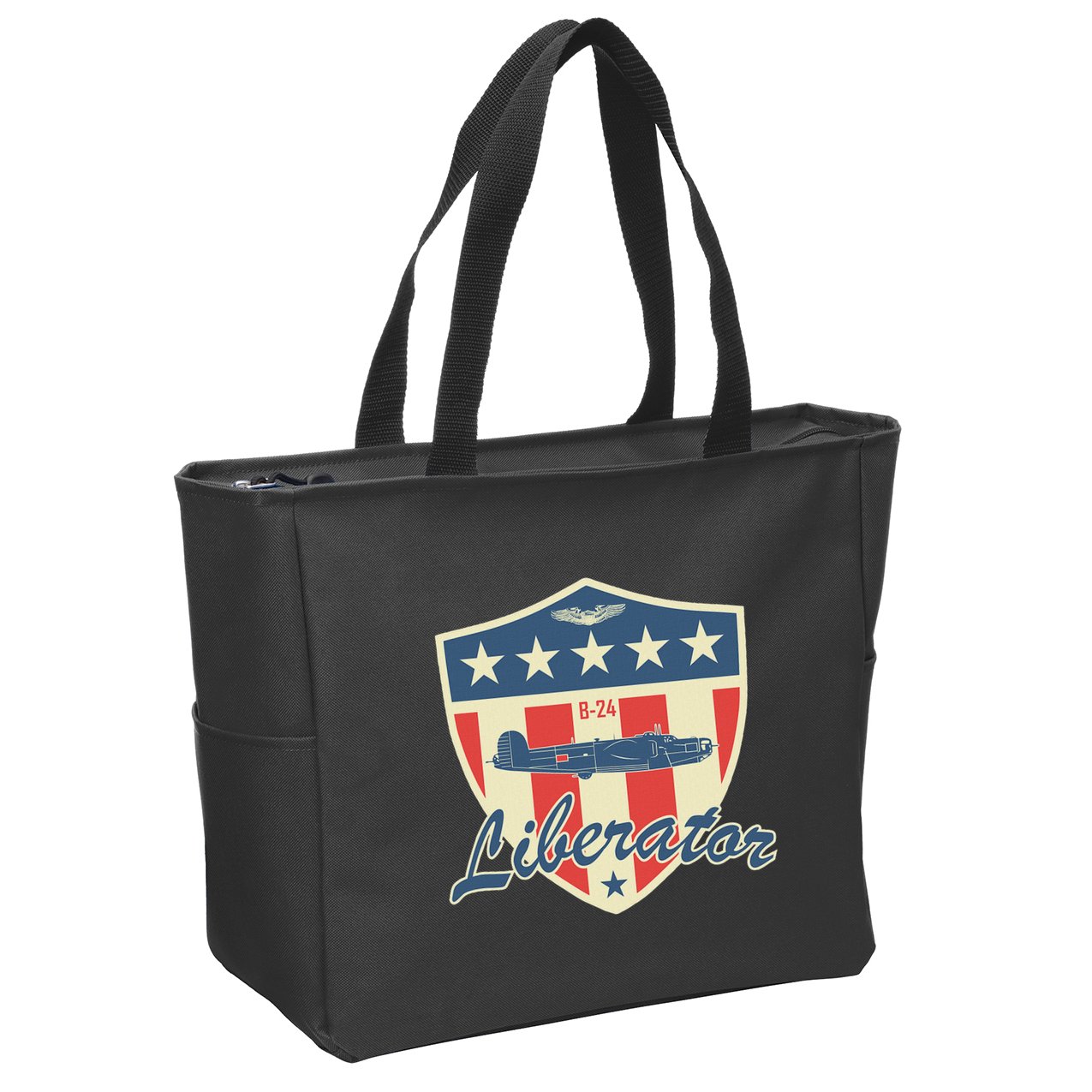 Ww2 Bomber Airplane 24 Liberator Zip Tote Bag