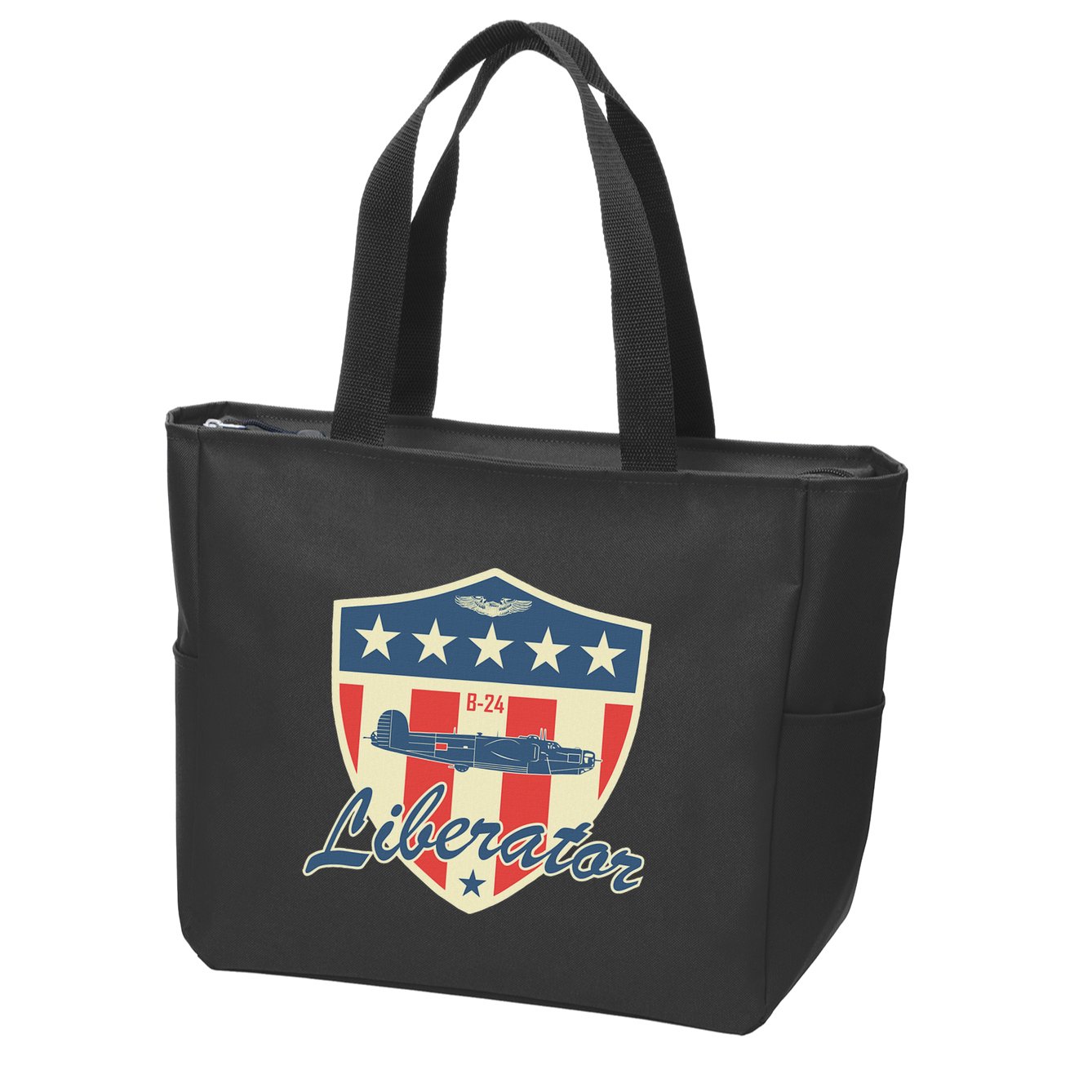 Ww2 Bomber Airplane 24 Liberator Zip Tote Bag