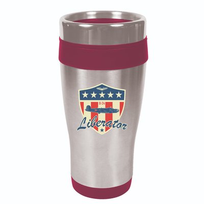 Ww2 Bomber Airplane 24 Liberator 16oz Travel Tumbler