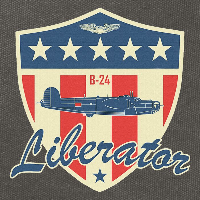 Ww2 Bomber Airplane 24 Liberator Cotton Canvas Backpack